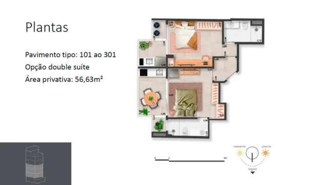anibal 221 residencial planta do double suíte em ipanema
