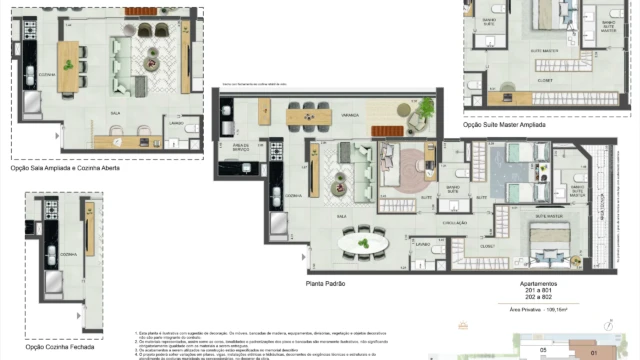nurban botafogo opportunity planta do apartamento 01 OPCOES