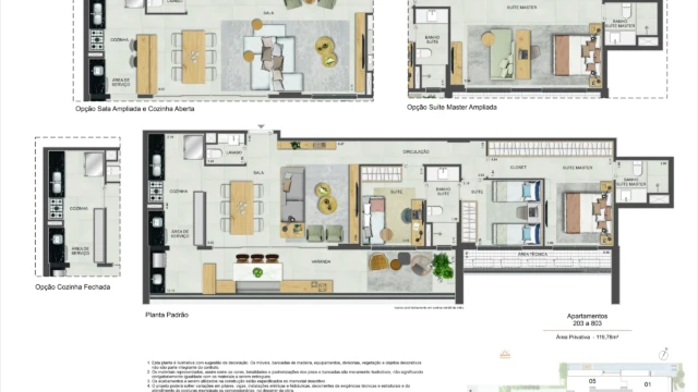 nurban botafogo opportunity planta do apartamento 03 OPCOES