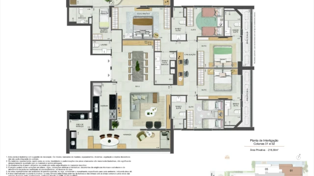 nurban botafogo opportunity planta do apartamento INTERLIGACAO