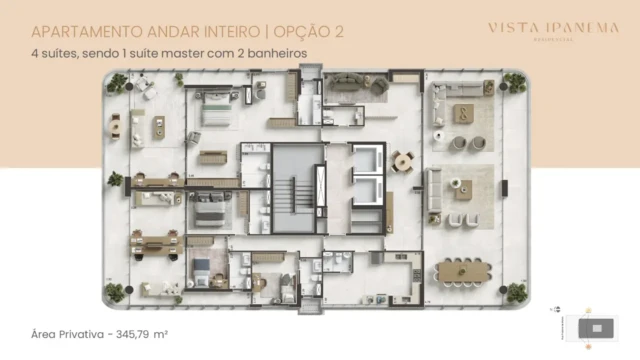 vista ipanema residencial planta dos apartamentos coberturas gardens (1)