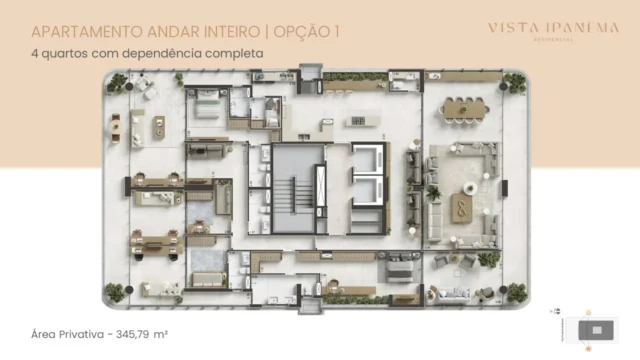 vista ipanema residencial planta dos apartamentos coberturas gardens (6)