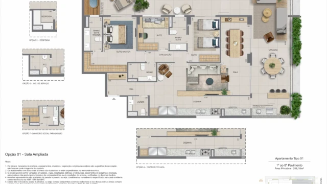zenture residencial botafogo planta apartamento e cobertura duplex
